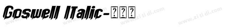 Goswell Italic字体转换